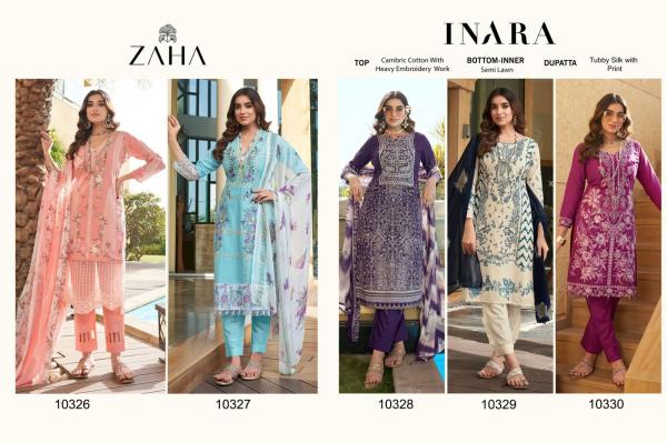 Zaha Inara Vol 1 Cotton Pakistani Salwar Kameez Collection